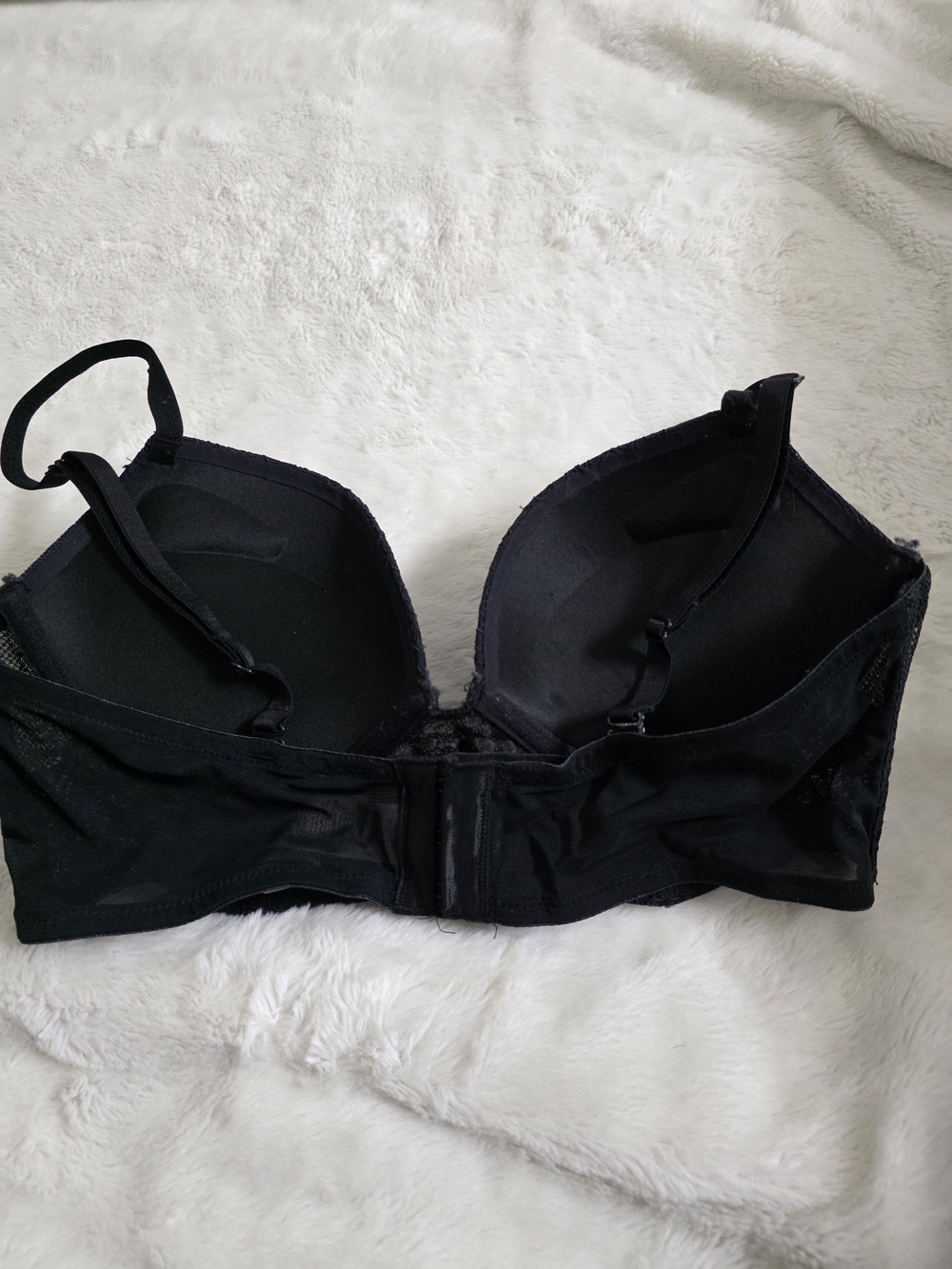 La SENZA Black Rhinestone Longline Push-Up Bra - Picture 4 of 6